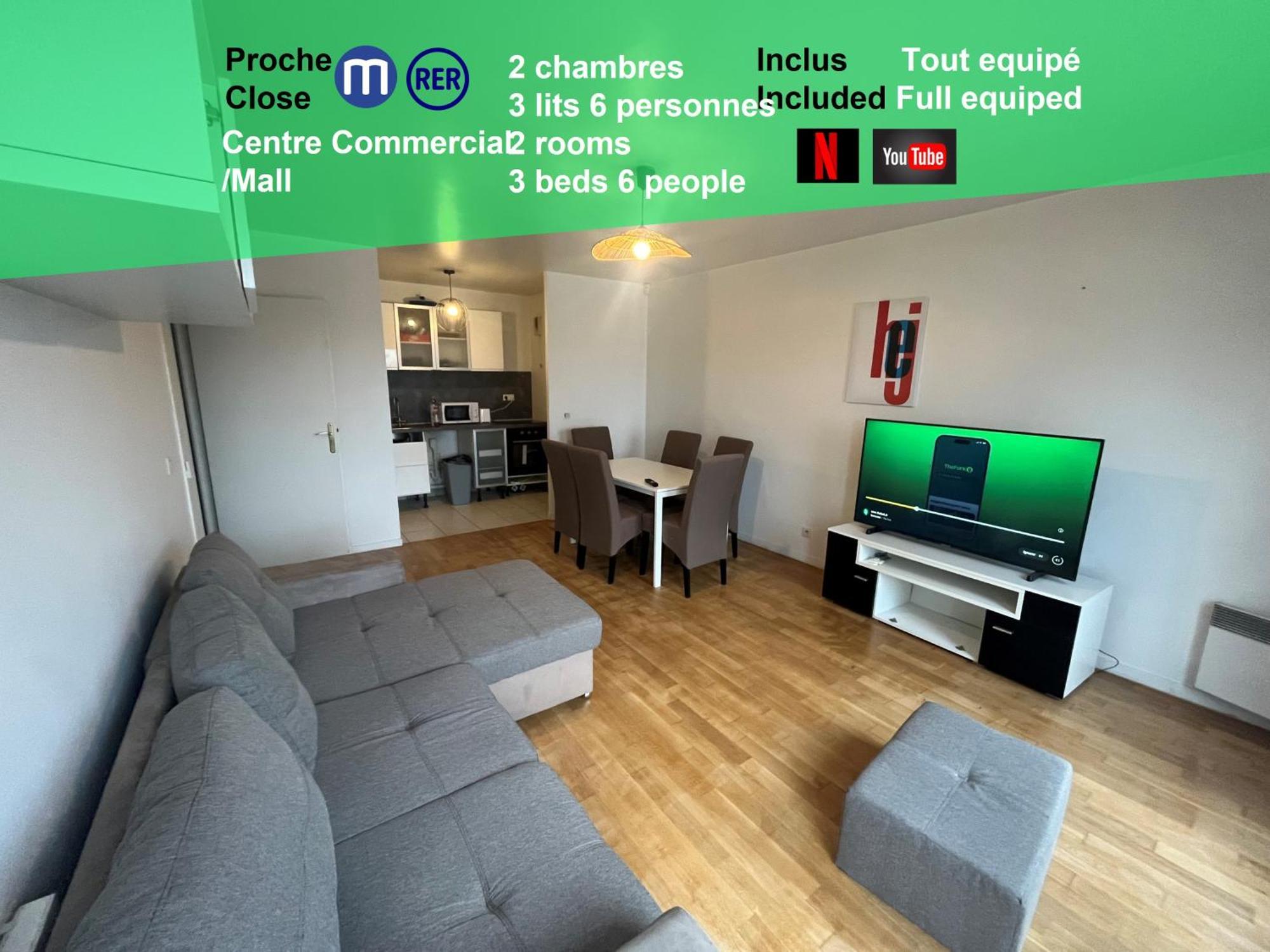 Vue Tour Eiffel - Metro - Wifi - Parking - Terrasse - Dream Host * Saint-Denis (Seine-Saint-Denis)