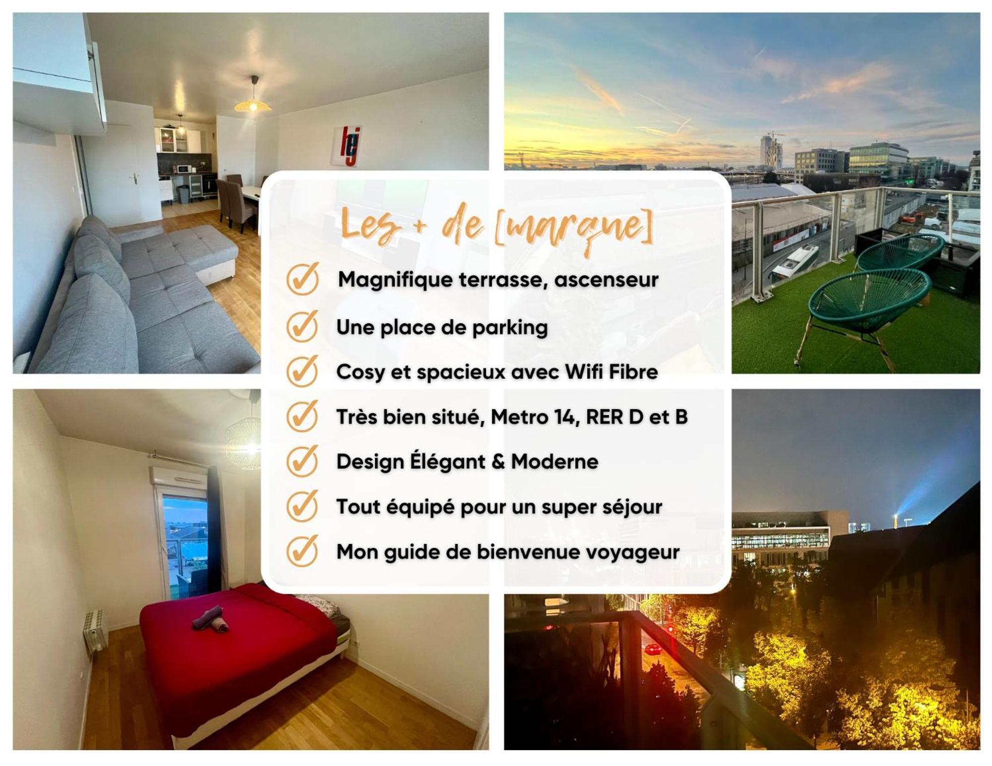 Apartment Vue Tour Eiffel - Metro - Wifi - Parking - Terrasse - Dream Host *